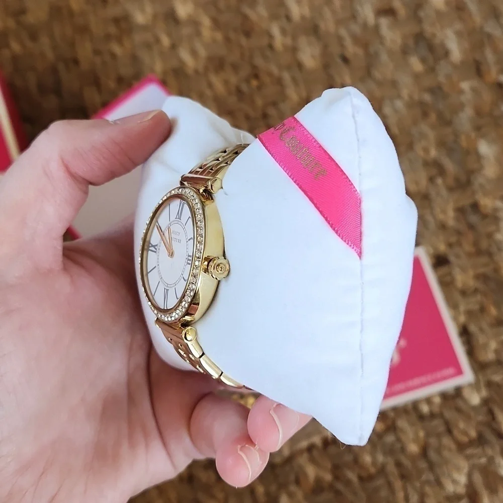 ✨️NWT JUICY COUTURE Gold Diamond lined Watch